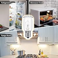 Vista 3 de Bombilla de microondas para debajo de campana extractora, refrigerador T8 de 40 vatios, 125V, E17, base intermedia, luz blanca cálida, bombilla