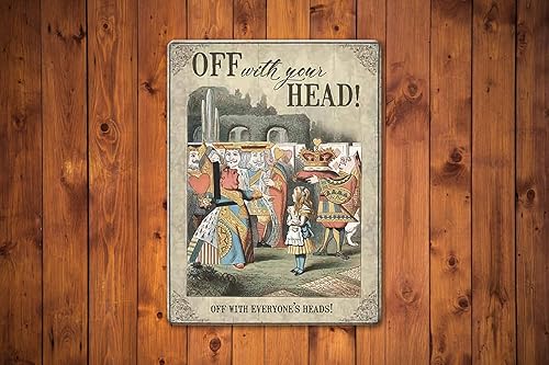 Miniatura 4 de Agedsign Póster de Alicia en el País de las Maravillas con texto en inglés "Alicia en el país de las maravillas", con texto en inglés "Vintage Metal