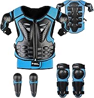 Vista 1 de JUSTDOLIFE 5 piezas de equipo de motocross juvenil, chaqueta de protección de armamento de motocicleta, armadura de motocicleta para niños