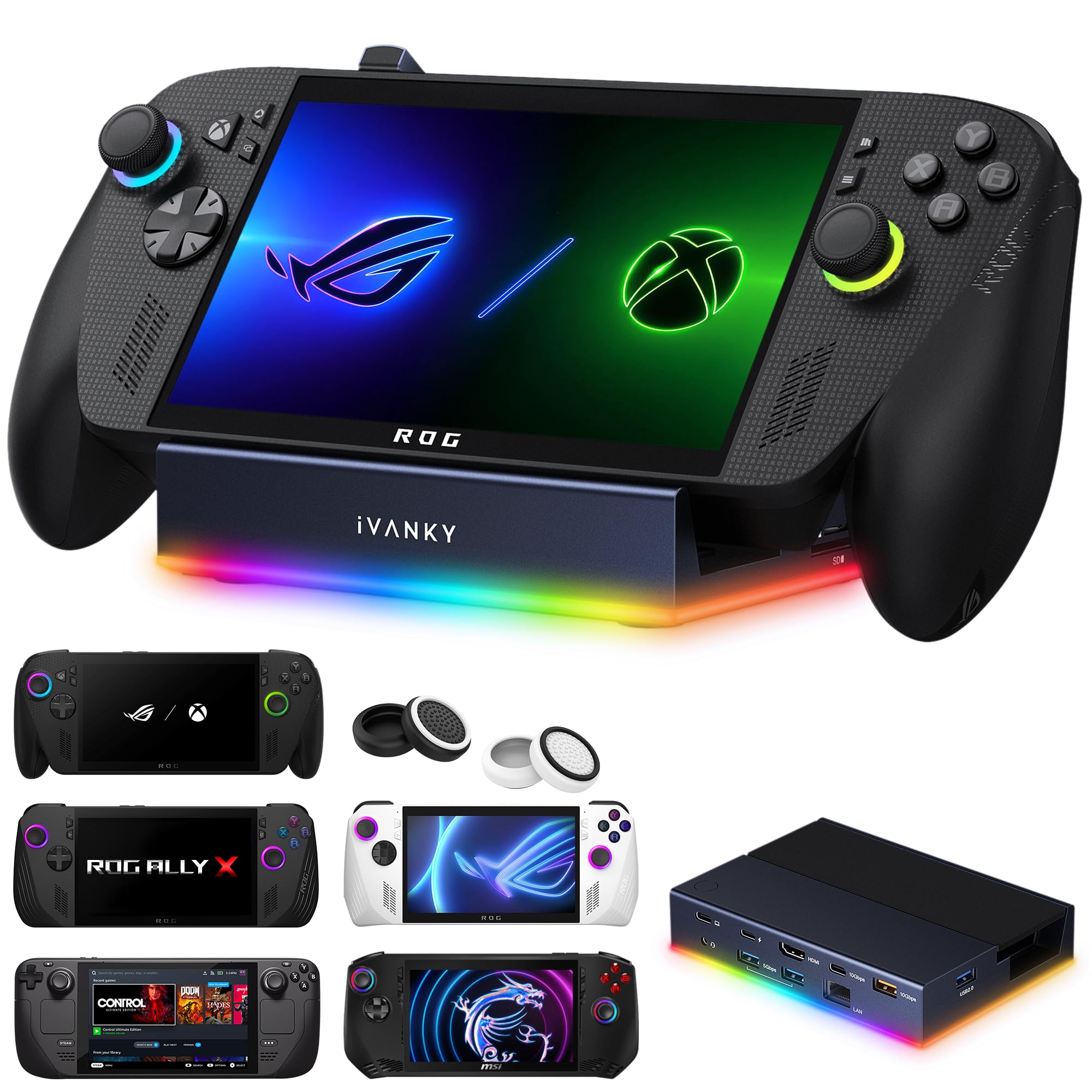 Amazon.com: iVANKY 14-in-1 RGB Docking Station for ROG Xbox Ally X