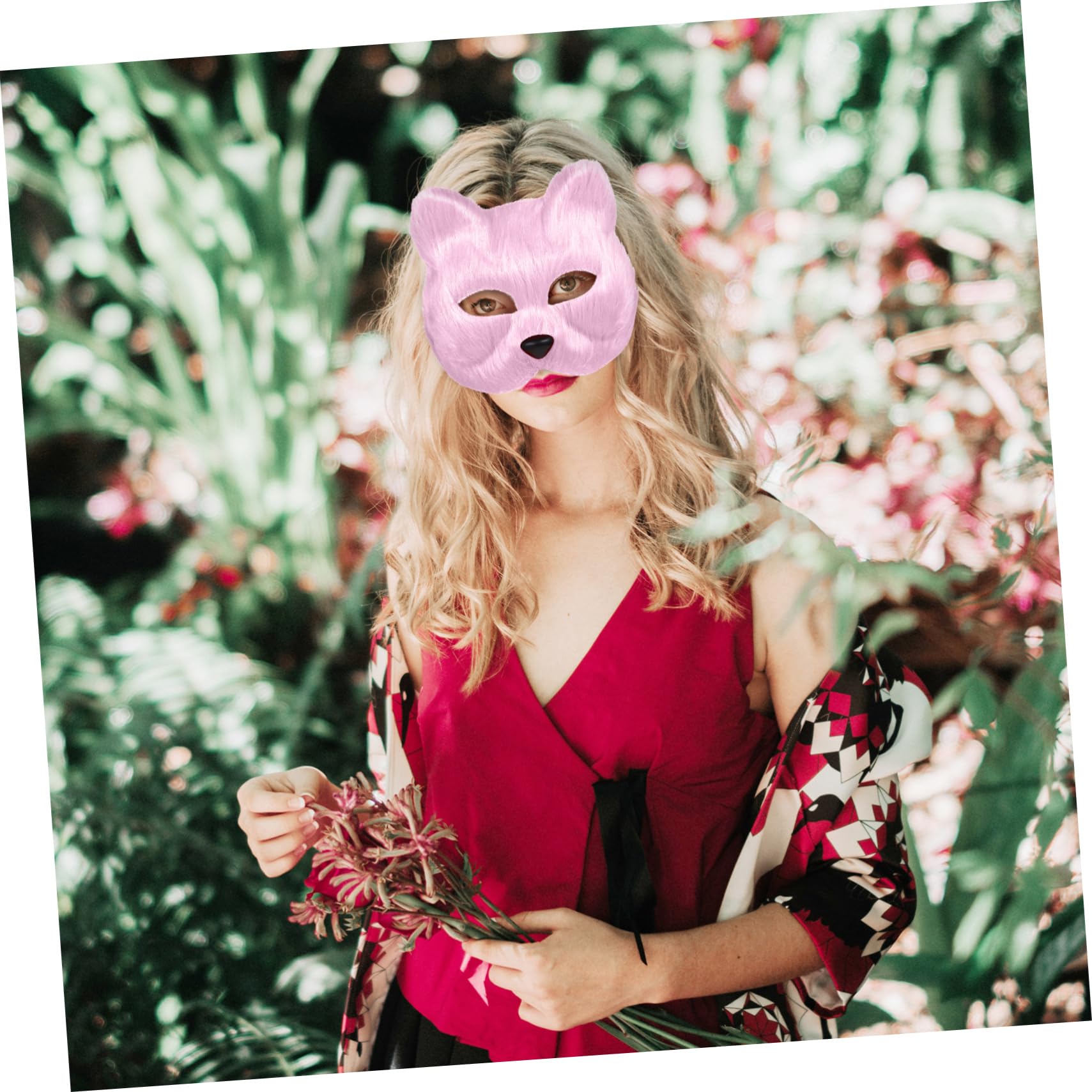 5pezzi Maschera Fox Per Masquerade e Per Halloween e Decorazioni Festive