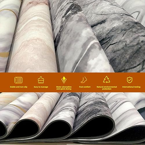 Miniatura 6 de Tapete de ducha antideslizante súper absorbente de secado rápido para bañera, encimera de cocina y suelo de baño, lavable a máquina (15.7 x 23.6