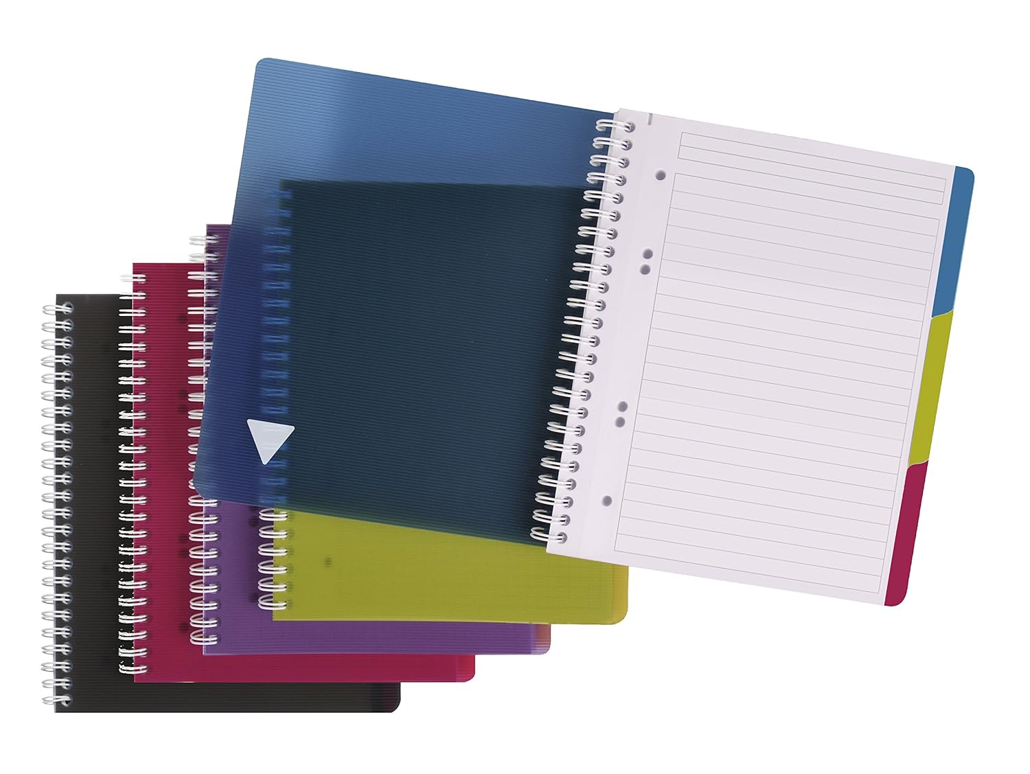 Clairefontaine 329156C Linicolor Intensive Evolutiv'Book Cahier à Spirale Perforé - A4+ 22,5x29,7cm 240 Pages Détachables Lignées Cadrées avec Marge - Papier 90g - Couverture Polypro Couleur Aléatoire      Office Product