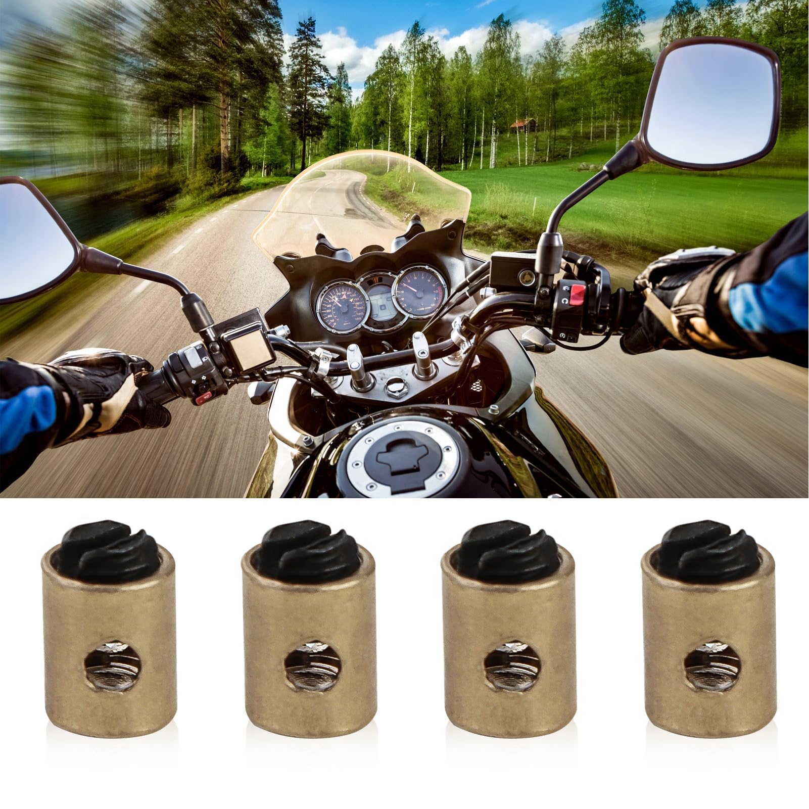 10 Stuks Fietsremkabels En Omhulsels – Universele Messing Kabelklemmen 5x6 Mm – Voor Scooters, Motoren En Tuingereedschap – Corrosiebestendig