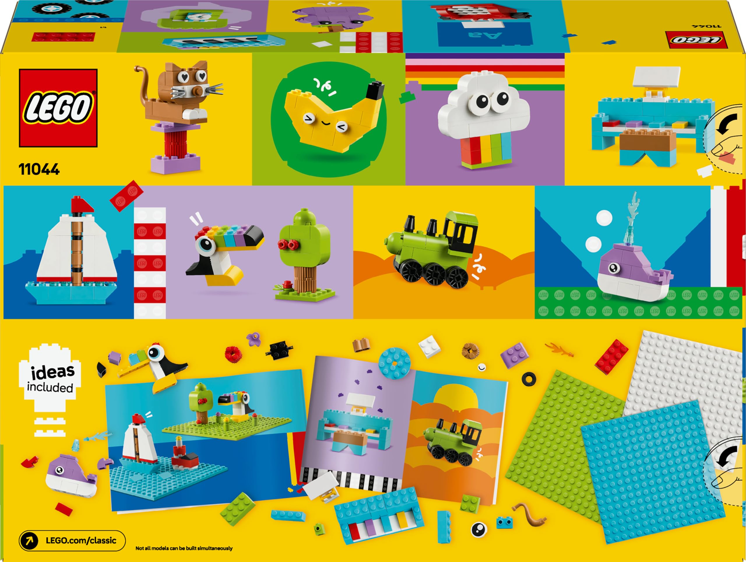 LEGO Classic La boîte créative pour Construire et Jouer - Jeu de Construction avec Briques colorées - Options Dont Une Maison, Un Chien ou Un Camion - Cadeau pour garçon ou Fille dès 5 Ans 11044