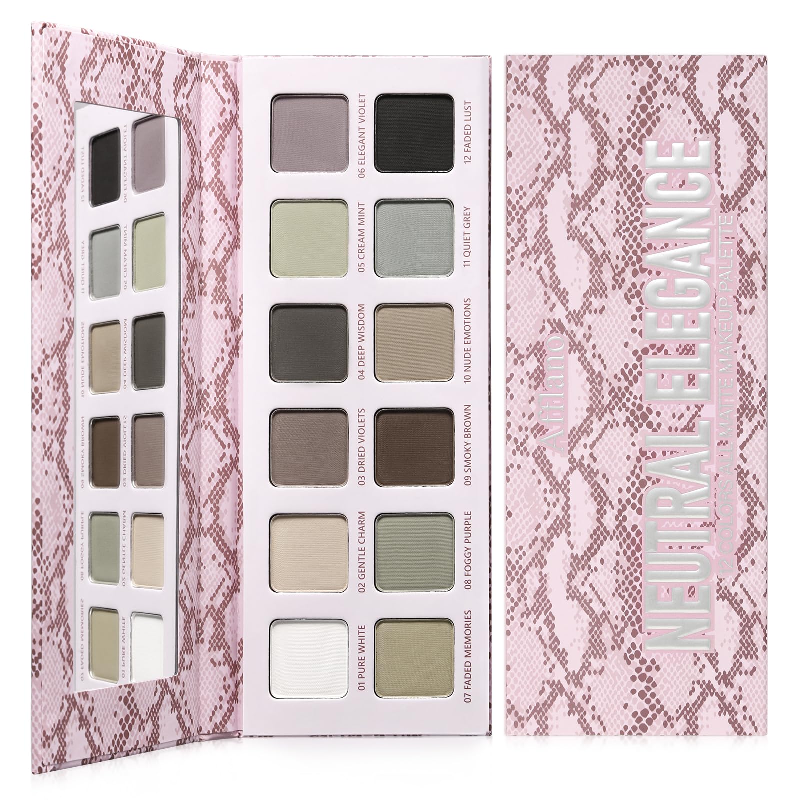Matte Eyeshadow Palette, 12 Colors Neutral Grey Brown Nude Eyeshadow Palette