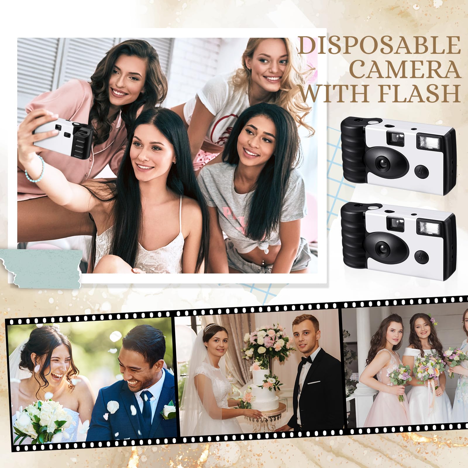 PJPSAA Pack Of Disposable Cameras For Wedding Bulk Single Use