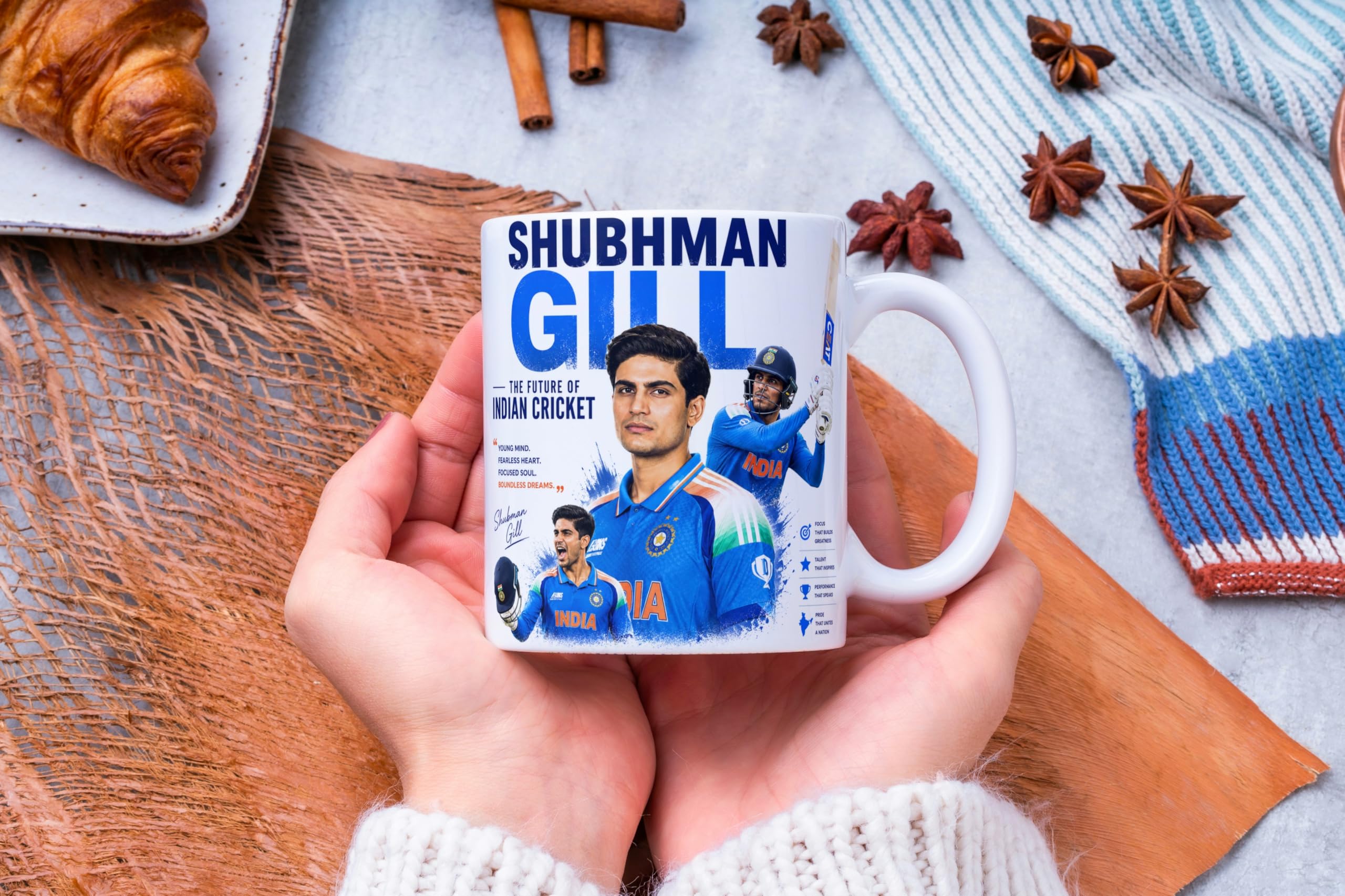 Cricket Theme Coffee Mug IPL Edition – Stylish Helicopter Shot Print Cup – Gift for Cricket Fans, Boys & Friends (shubhman gill, Large)-image-49