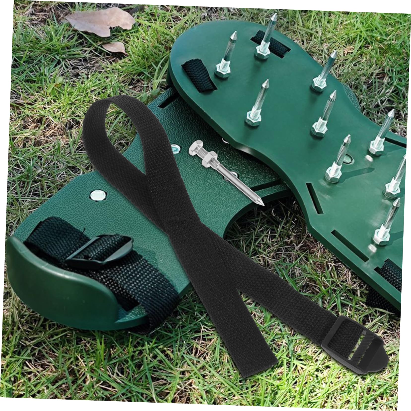 SOLUSTRE Lawn Aerator Spikes Shoes Lawn Aerator Supplies Grass Spiked Shoes Straps 4 Nails 1040d Material Versatile Design