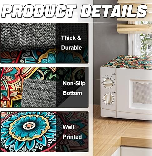 Miniatura 4 de Tapete de goma para cubierta superior de microondas, antiadherente resistente al calor, protector de encimera de cocina antideslizante de 18 x 14