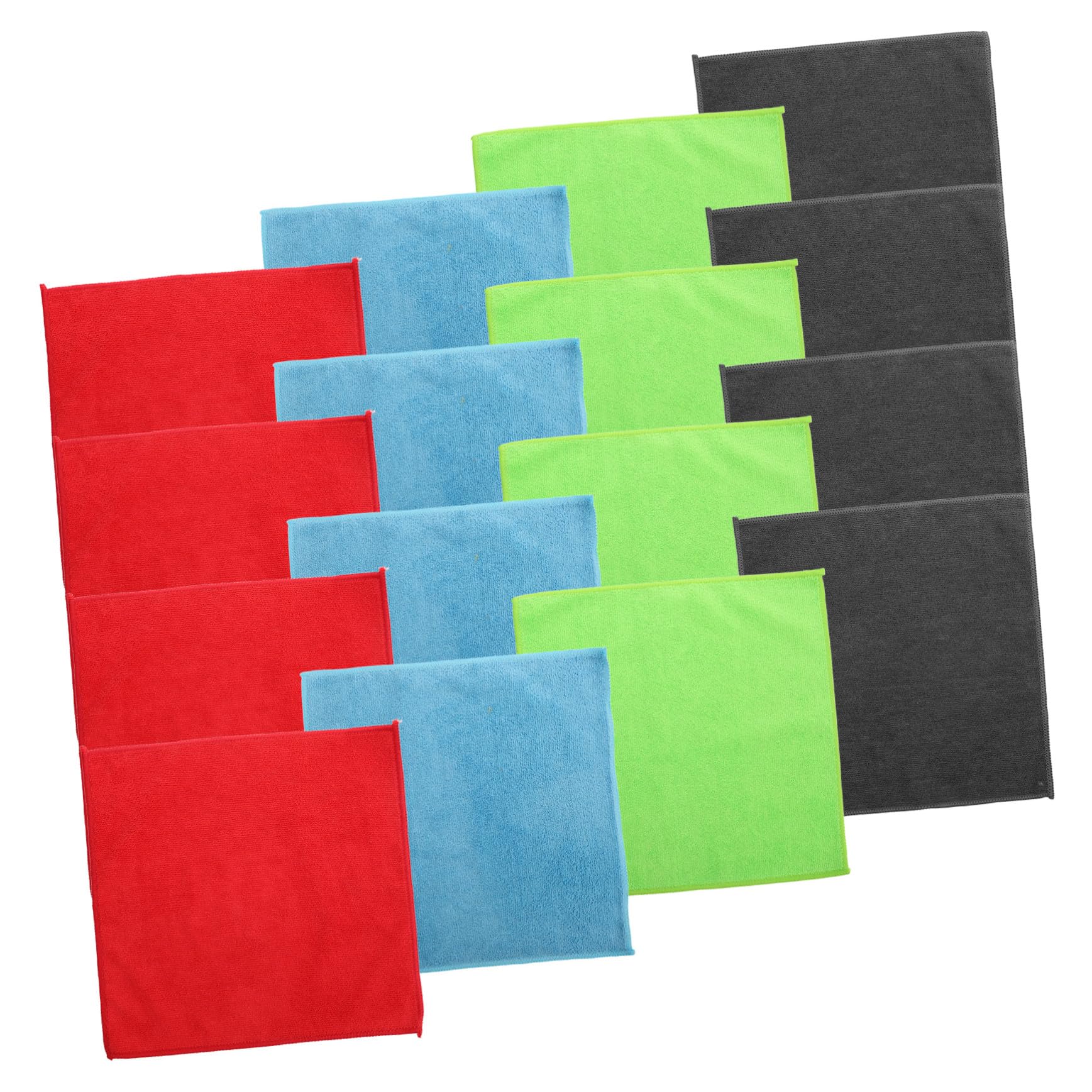 Mipcase 24piezas Paños de Microfibra para Secar el Coche Absorbentes para Limpiar la Casa Toallitas para Superficies Trapos de Cocina para Lavar Platos