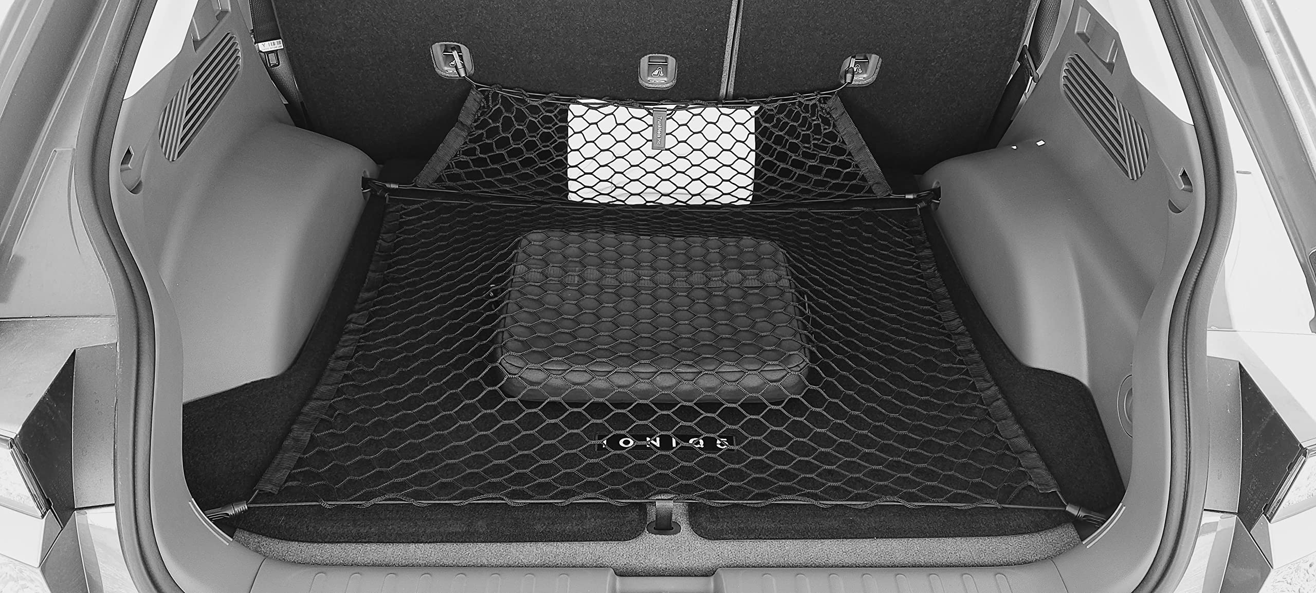 Floor Style Trunk Cargo Net For Hyundai Ioniq 2017-2021 - Black Storage Organizer