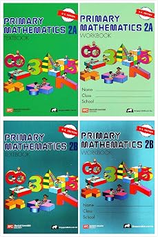 Singapore Primary Mathematics Grade 2 Kit 4 Books - Textbooks 2A and 2B, Workbooks 2A and 2B US Edition