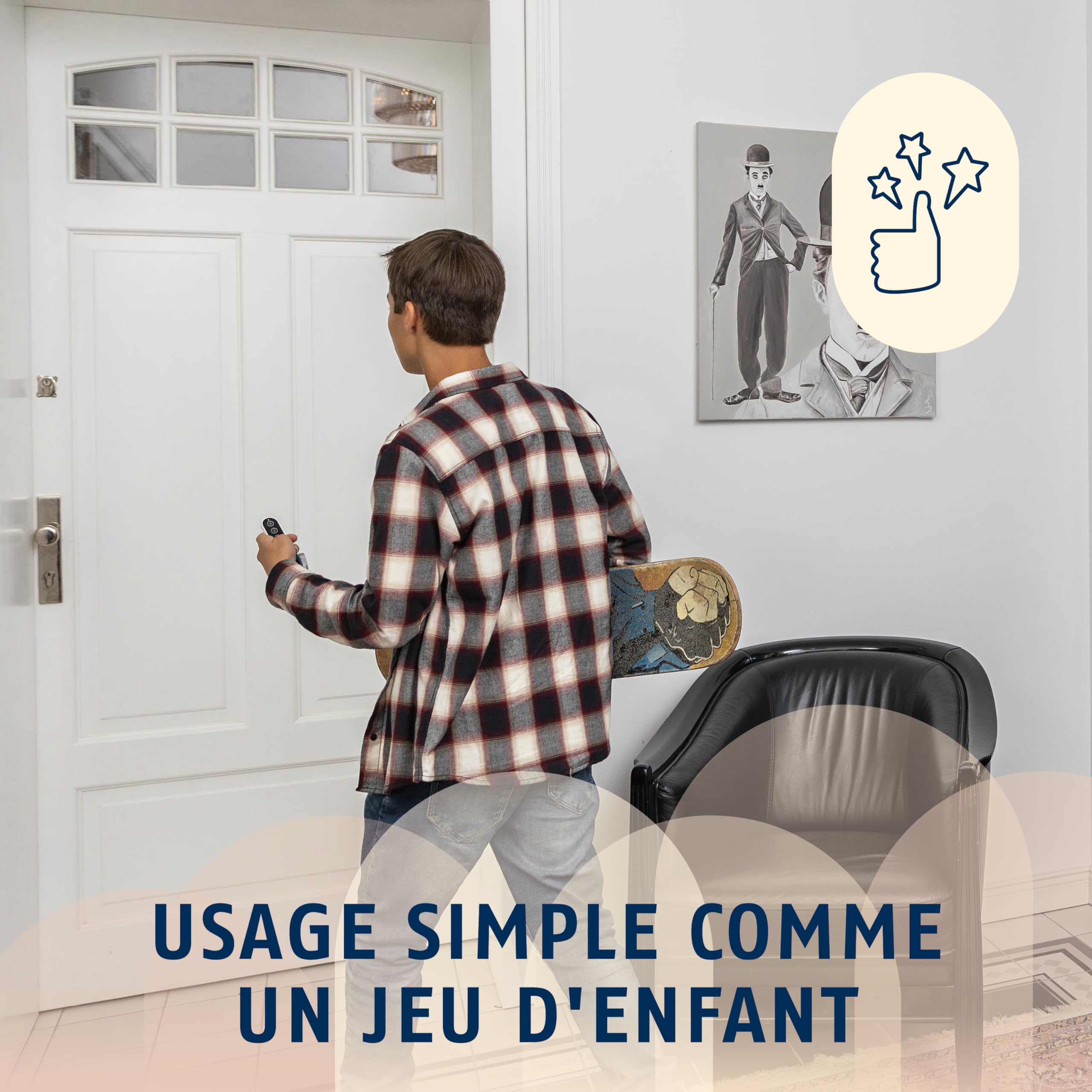 ABUS Télécommande pour système d'alarme sans Fil Smartvest Pro - pour la Commande des détecteurs d'intrusion - Convient pour Le Trousseau de clés - Bouton supplémentaire pour Alarme de Panique ou