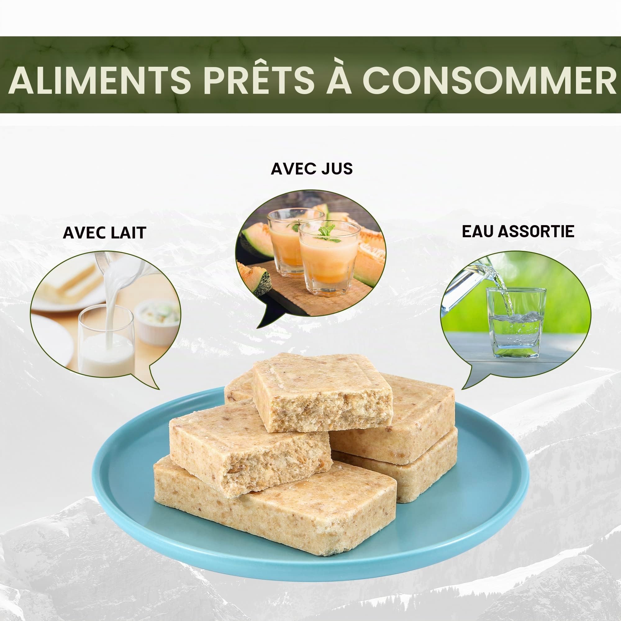 Barres de ration alimentaire d'urgence, nourriture de survie avec boîte en étain, 20 ans de long, pour camping, urgence, tempête de neige, kit de préparation aux catastrophes, saveur originale