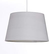 Silver Grey Tapered Drum Shade for Ceiling and Table Lamp 12 Inch Shade