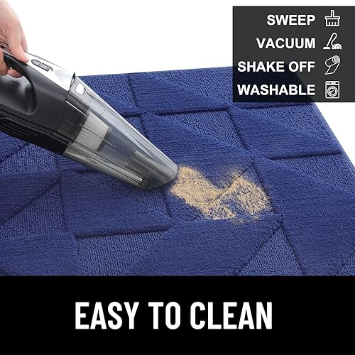 Miniatura 5 de OLANLY Tapetes para puerta para interiores, antideslizantes, absorbentes, resistentes a la suciedad, lavable, tapete de bajo perfil para entrada (48