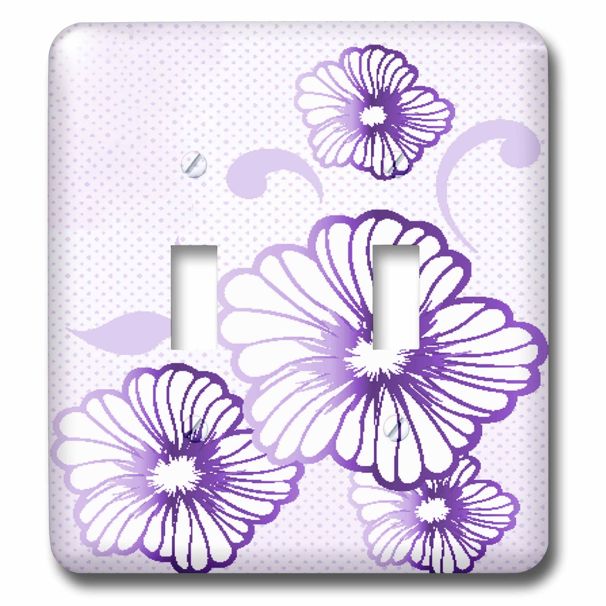 Interrupteur fleurs hawaïennes violettes pour décoration de chambre