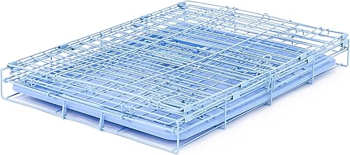 Miniatura 6 de Carlson Jaula para perros metálica con una sola puerta, jaula para mascotas Carlson, tamaño pequeño, S, Azul