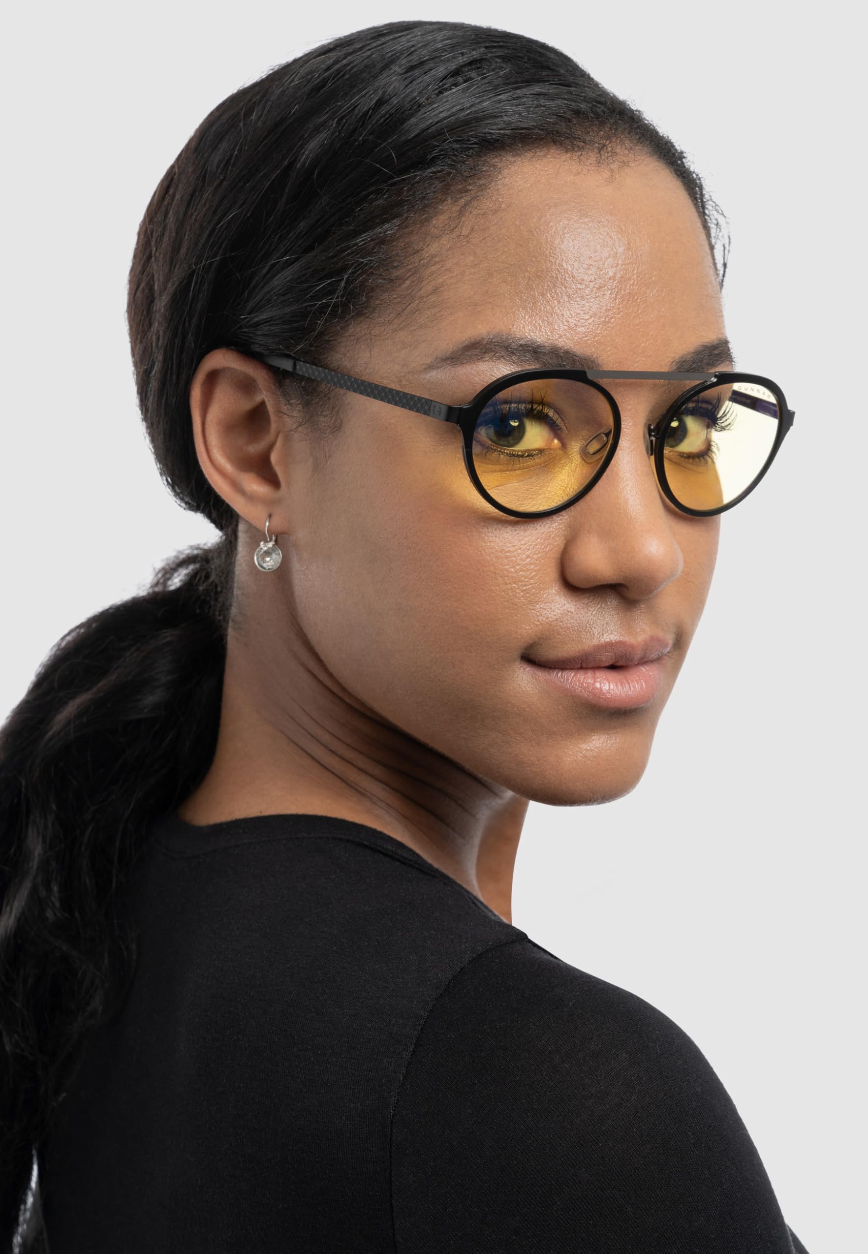 Gunnar Blaulichtfilter-Brille - Pacifica - Onyx/Silber - Amber