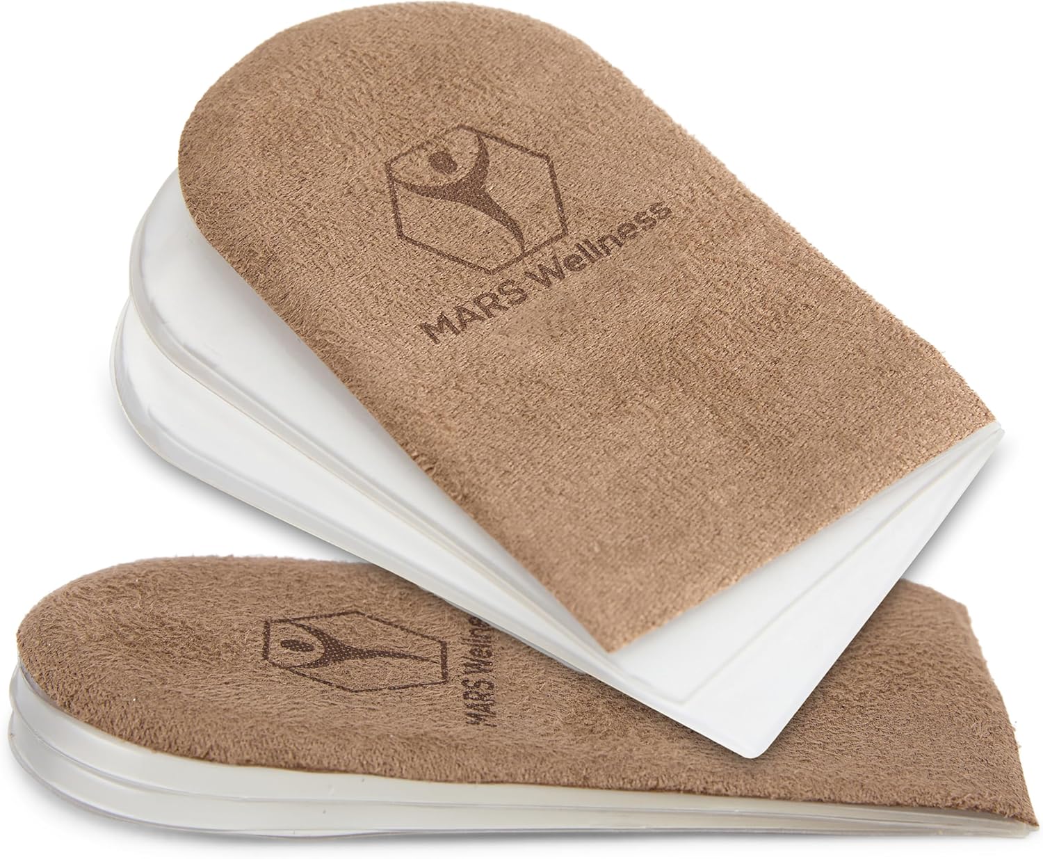 Mars Wellness Gel Heel Lift – 3 Layers, 1/8″ per Layer, Adjustable Height – Soft Suede Top Heel Cups for Heel Pain Relief – Shoe Lifts Men, Heel Lifts for Women and Men – Medium Mars Wellness Gel Heel Lift – 3 Layers, 1/8″ per Layer, Adjustable Height – Soft Suede Top Heel Cups for Heel Pain Relief – Shoe Lifts Men, Heel Lifts for Women and Men – Medium