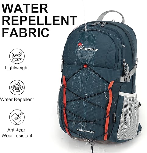 Miniatura 4 de MOUNTAINTOP Mochila de senderismo de 40L con cubiertas de lluvia para mochileros, camping, ciclismo y viajes