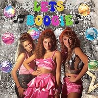 Vista 7 de 80's 90s Disco Themed Party Decorations Let's Boogie Banner Disco Ball Hanging Swirls Backdrop 70s Hanging Decor For Classroom Throwback Party