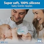 Dr. Brown's Options+ Wide-Neck Baby Bottle Nipple, Level 2 (3 Months+), 6 Count