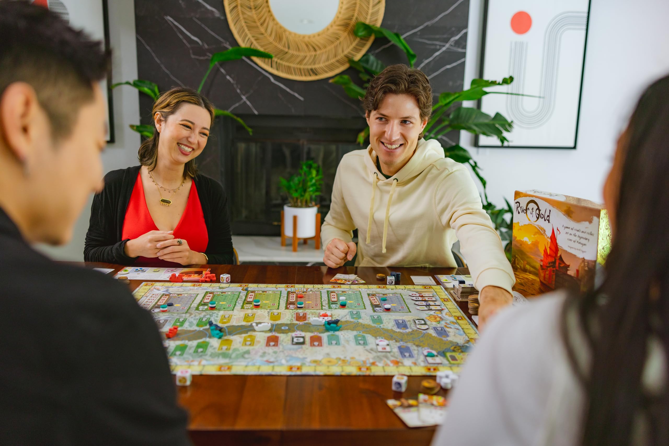 Asmodee il Fiume d'Oro, Gioco da Tavolo Strategico, Gestione di Risorse, 2-4 Giocatori, dai 14 Anni un su, 90 min, Versione Italiana