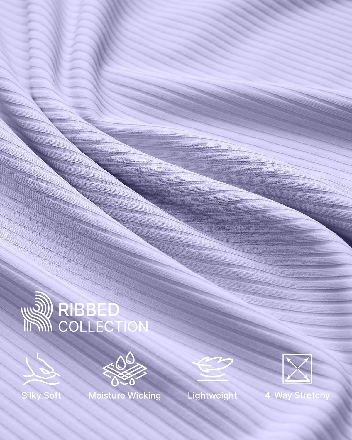 G4Free Casual Tops for Women Slim Fit Short Sleeve Sport Cute Basic Tees Comfy Lightweight Dry Wicking Yoga Shirts(Lavender,L) - Image 2