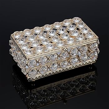 INCOLAY STONE ジュエリーボックス　アクセサリー付き Vintage Genuine Incolay Stone Jewelry Trinket Box Large