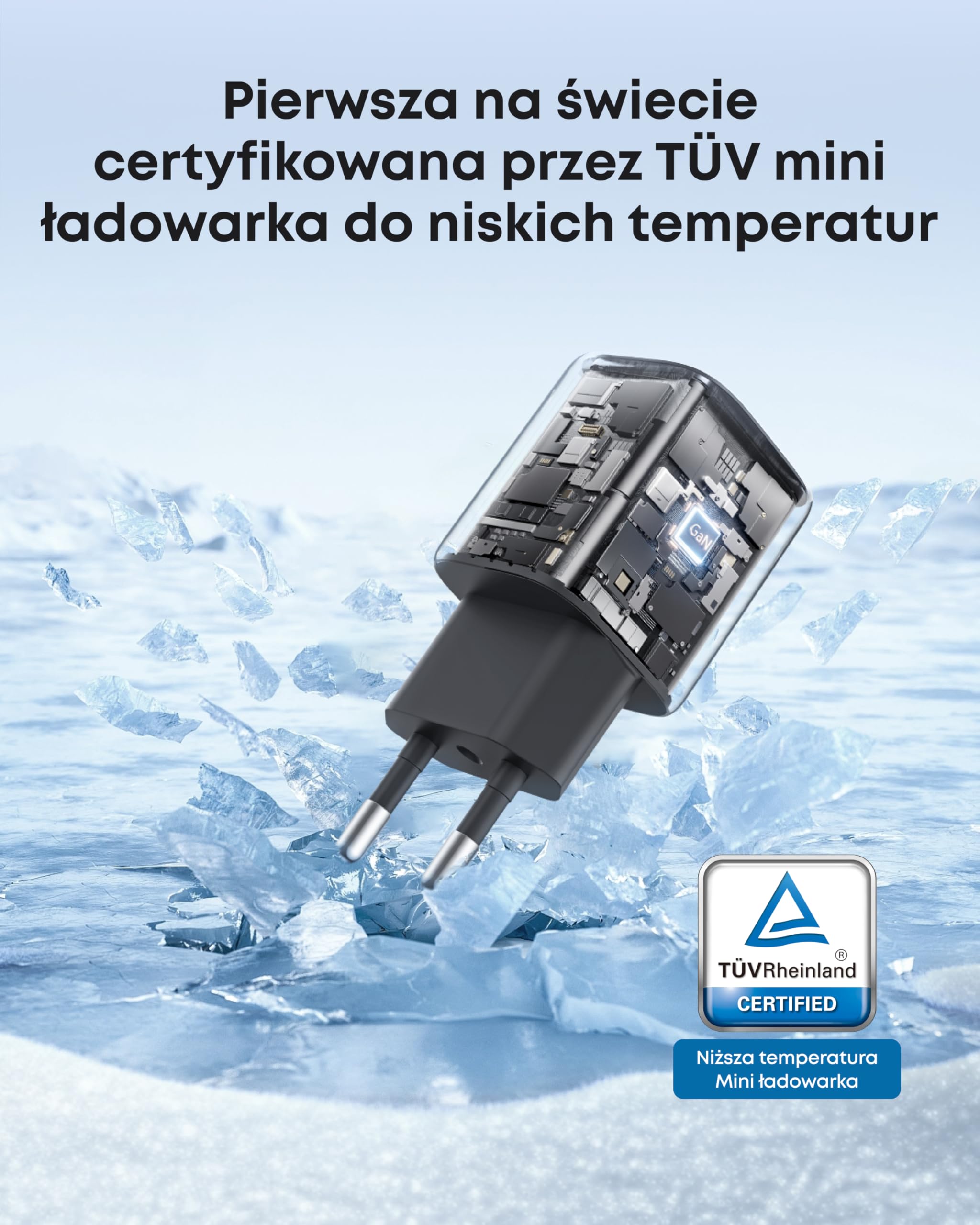 Anker Ładowarka USB C 30 W, kompaktowa ładowarka GaN, 3 x szybsze ładowanie, zasilacz USB C, kompatybilny z serii iPhone 17/16/15, iPad, Samsung Galaxy S24/S23, Pixel i wieloma innymi（Czarny）