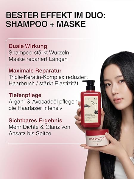 Koreanisches Shampoo 500ml - Haarshampoo aus 21 Kräuterextrakten wie Ginseng für kräftige Haarwurzeln & volleres Haar - unterstützt eine gesunde Kopfhaut & natürliches Haarwachstum - 5