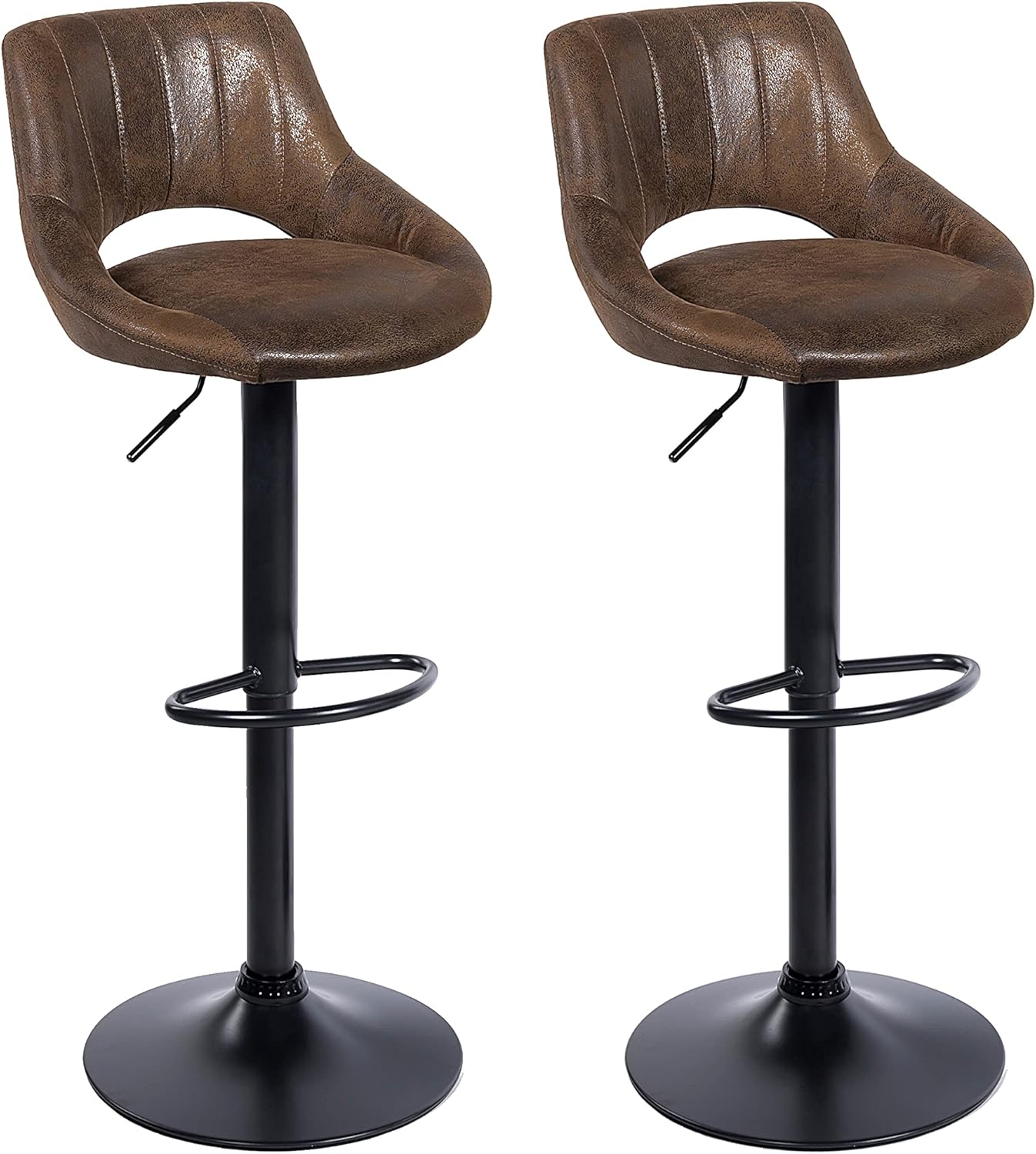 Sgabello Bar Girevole Totò Piccinni NEVADA - Regolabile In Altezza, Colore Total Black - Foto 7