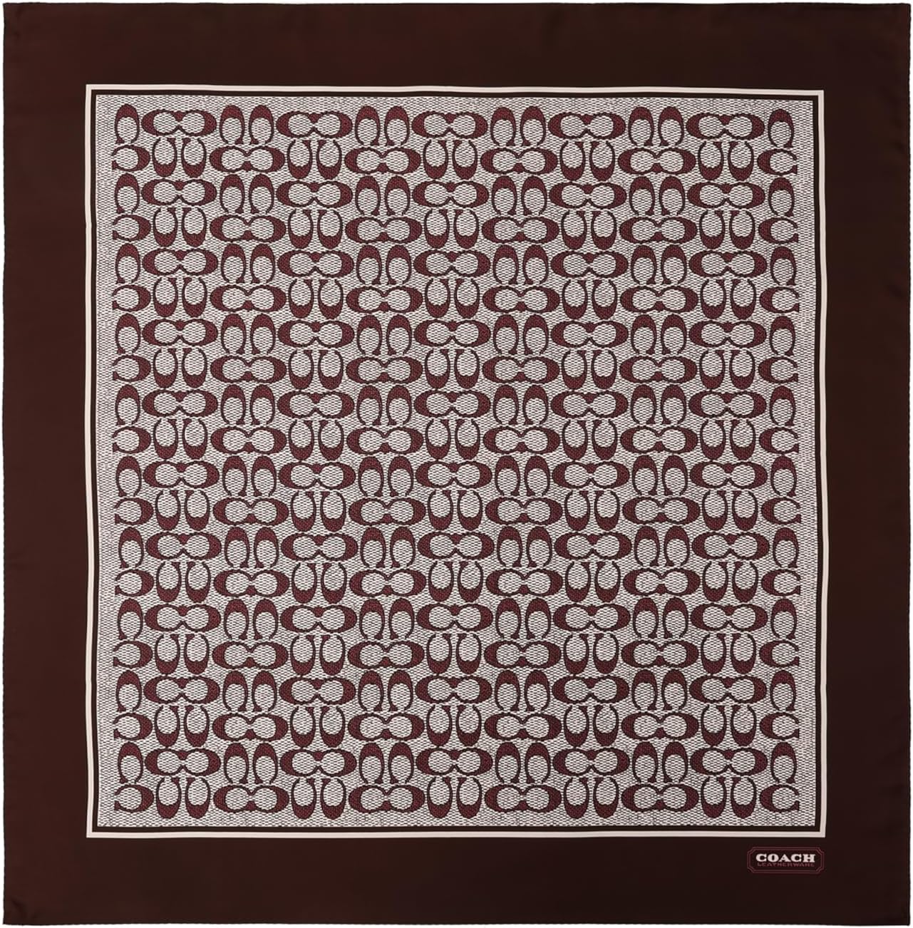 COACH Women's Textured Signature C Printed Silk Square