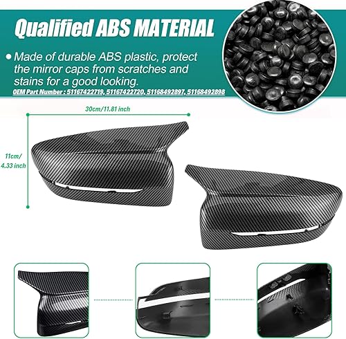 Miniatura 3 de Tapa de repuesto para espejo lateral de fibra de carbono para BMW Serie 3 G20 320i 325i 330i 5 Series G30 525i 530i 530i M Sport Accesorios