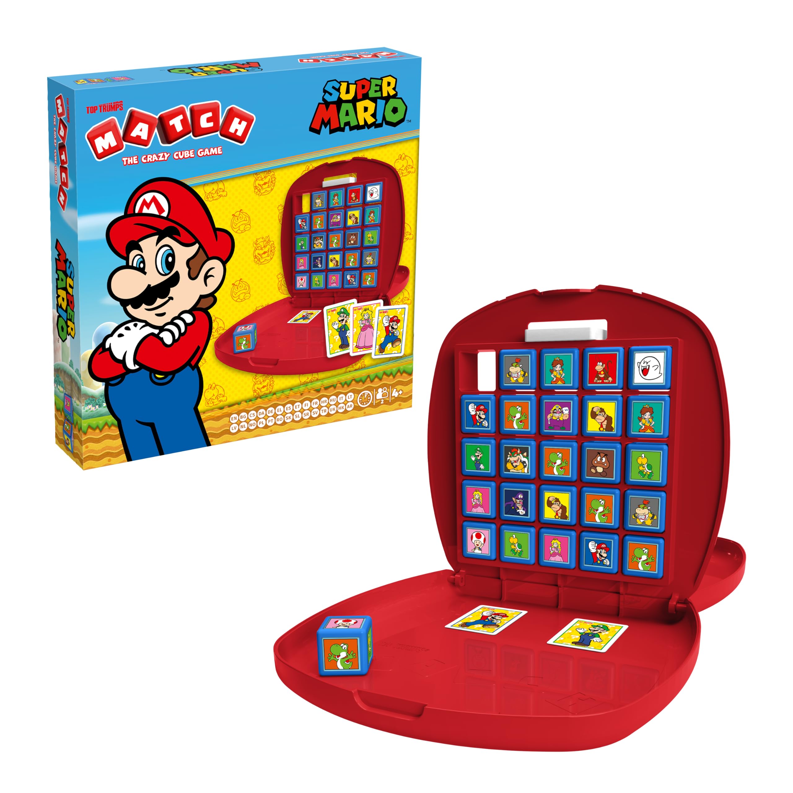 Top Trumps Match Juego De Mesa Super Mario - Juegos Infantiles Super Mario - Juego De Memoria 4 Años + para 2 Jugadores