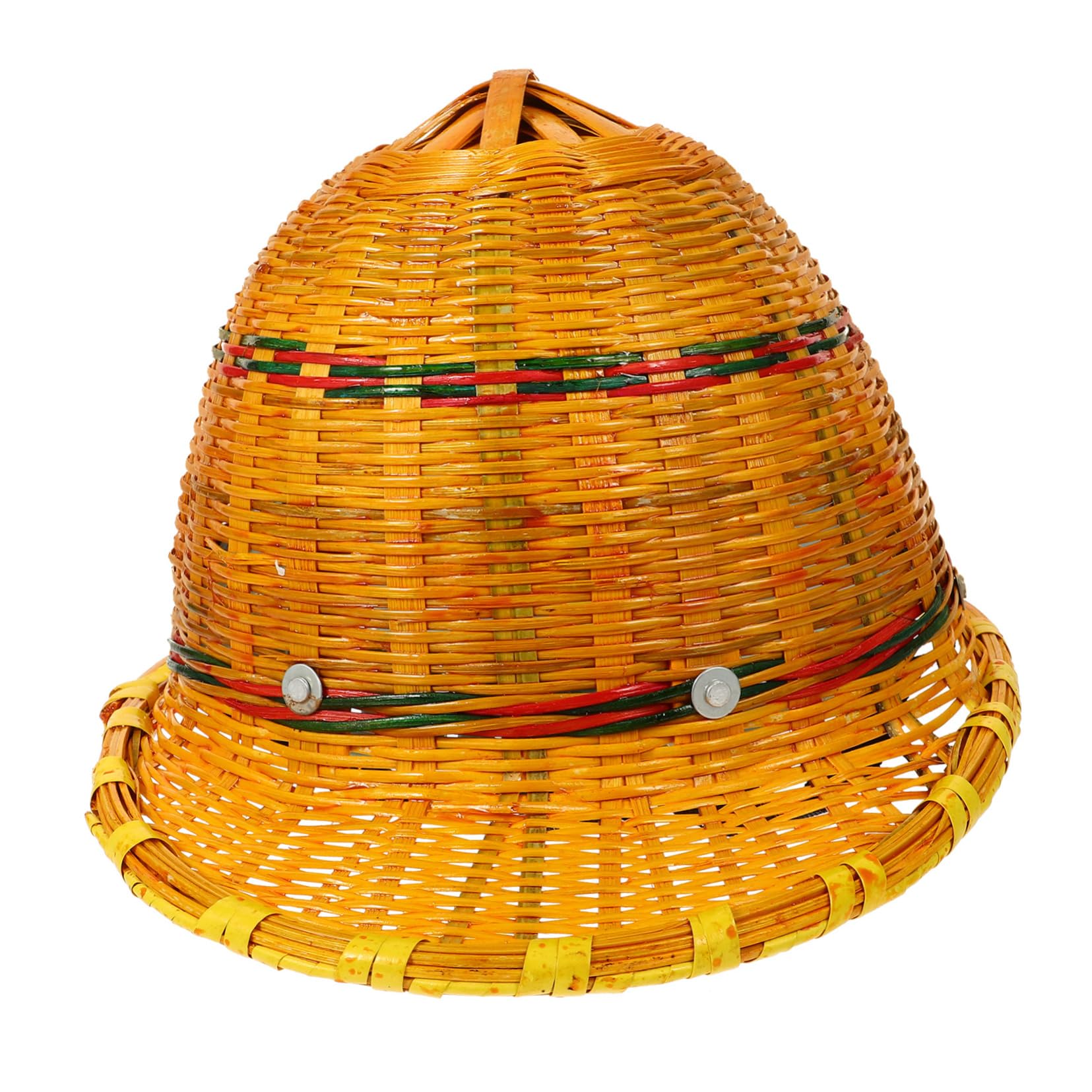 DECOMELODY Construction Worker's Bamboo Hard Hat Safety Helmet Ventilated Brim for