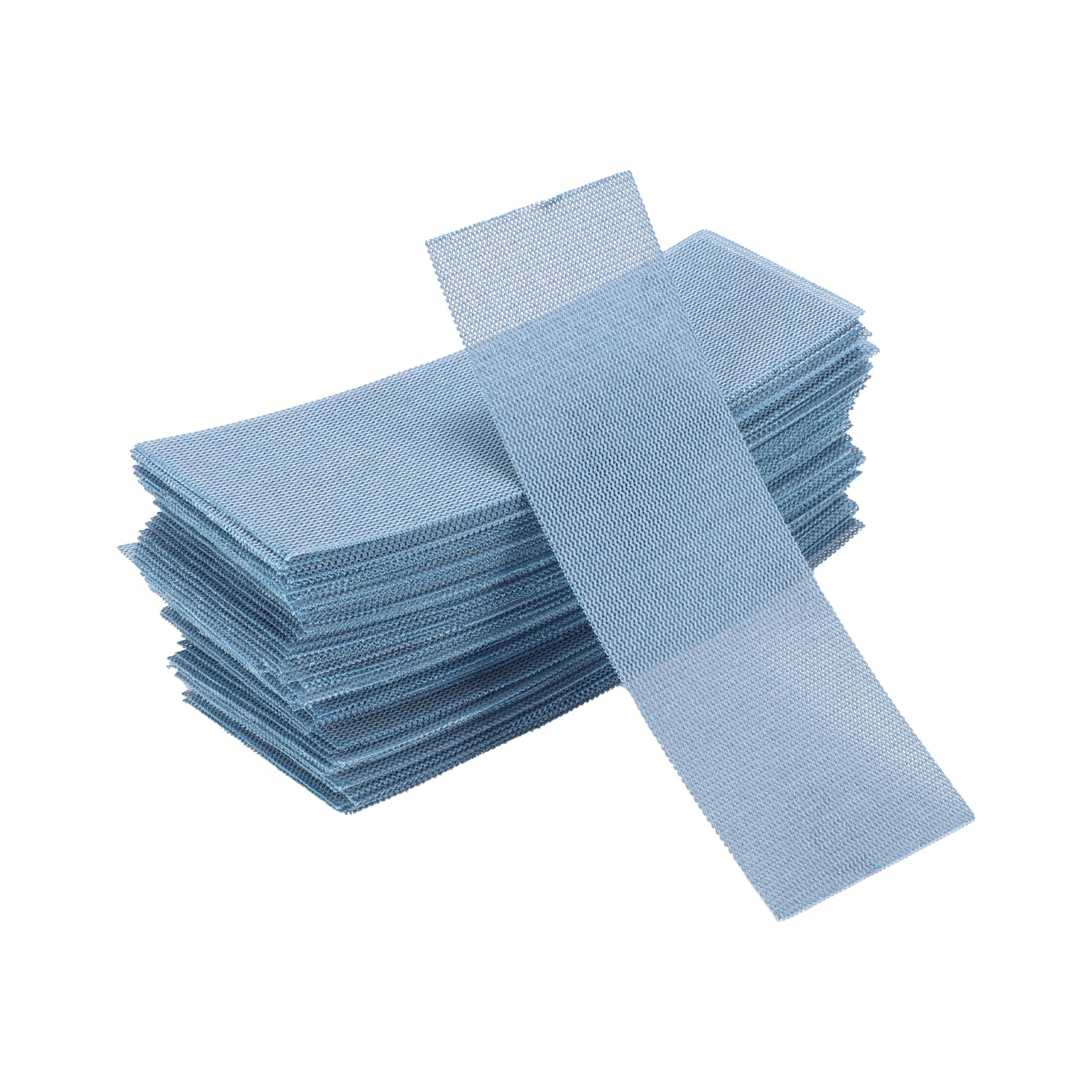 HEROFFIX 50 Pcs Sanding Discs Wet Dry Waterproof Hook&Loop Sandpaper for Woodworking Automotive Refinishing 2.76Inch x 7.8Inch 180 Grit Blue Ceramic Abrasive