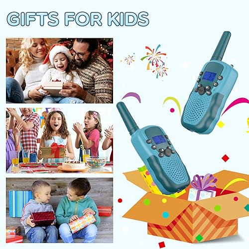 Miniatura 7 de Selieve Walkie Talkies para niños, juguete recargable para niños de 3, 4, 5, 6, 7, 8 años, Walkie Talkies de largo alcance con 22 canales para