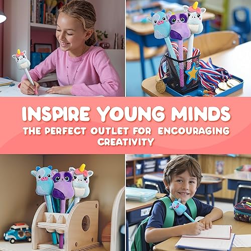 Miniatura 7 de BUNMO, Squishy Scribblers - Bolígrafos geniales, bonitos, Kawaii, esponjosos, para niños, niñas y adolescentes