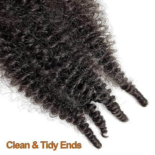 Miniatura 3 de Cabello trenzado de primavera preinflado, 4, cabello afro trenzado, 8 paquetes de cabello marrón Marley Twist trenzado para rastas de mariposa