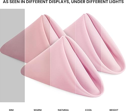 Vista 20 de Utopia Home Servilletas de tela negra (paquete de 12, 20 x 20 pulgadas), servilletas de cena ideales para fiestas, bodas y almuerzos/cenas Negro