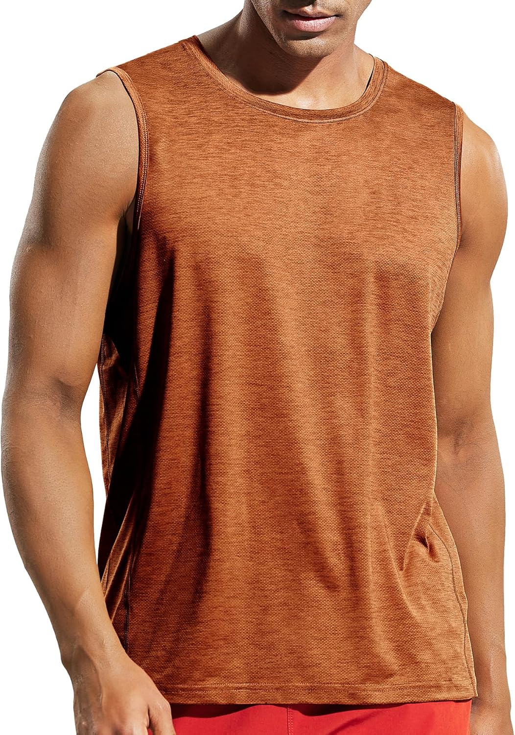 MIER Men’s Sleeveless Tank Top Dry Fit Workout Muscle Tee Shirt for Running Athletic Gym Sports Training, Moisture Wicking