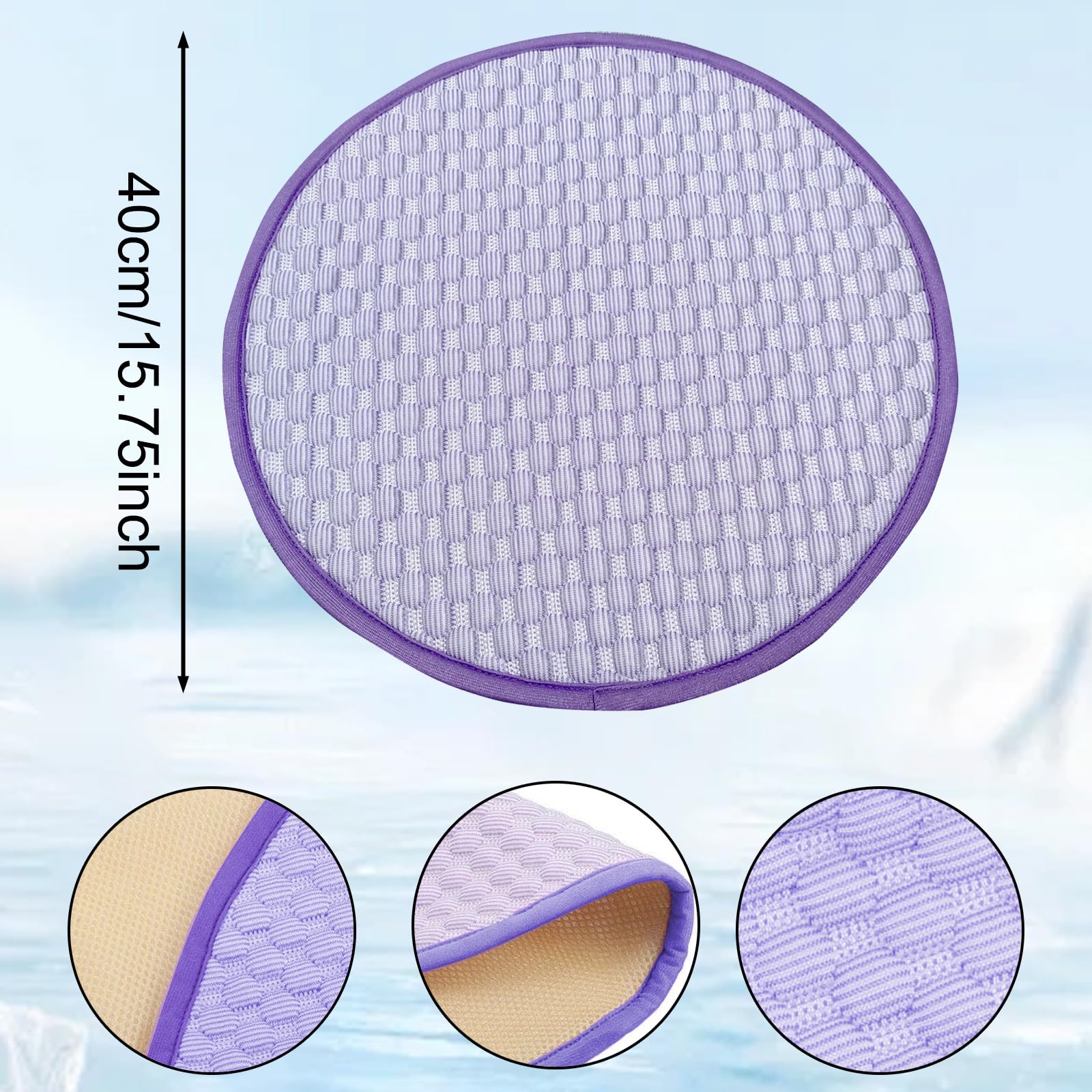 Girare Tappetino Rinfrescante per Gatti 40 cm, Cuccia Lavabile in Seta di Ghiaccio, Pieghevole, Viola