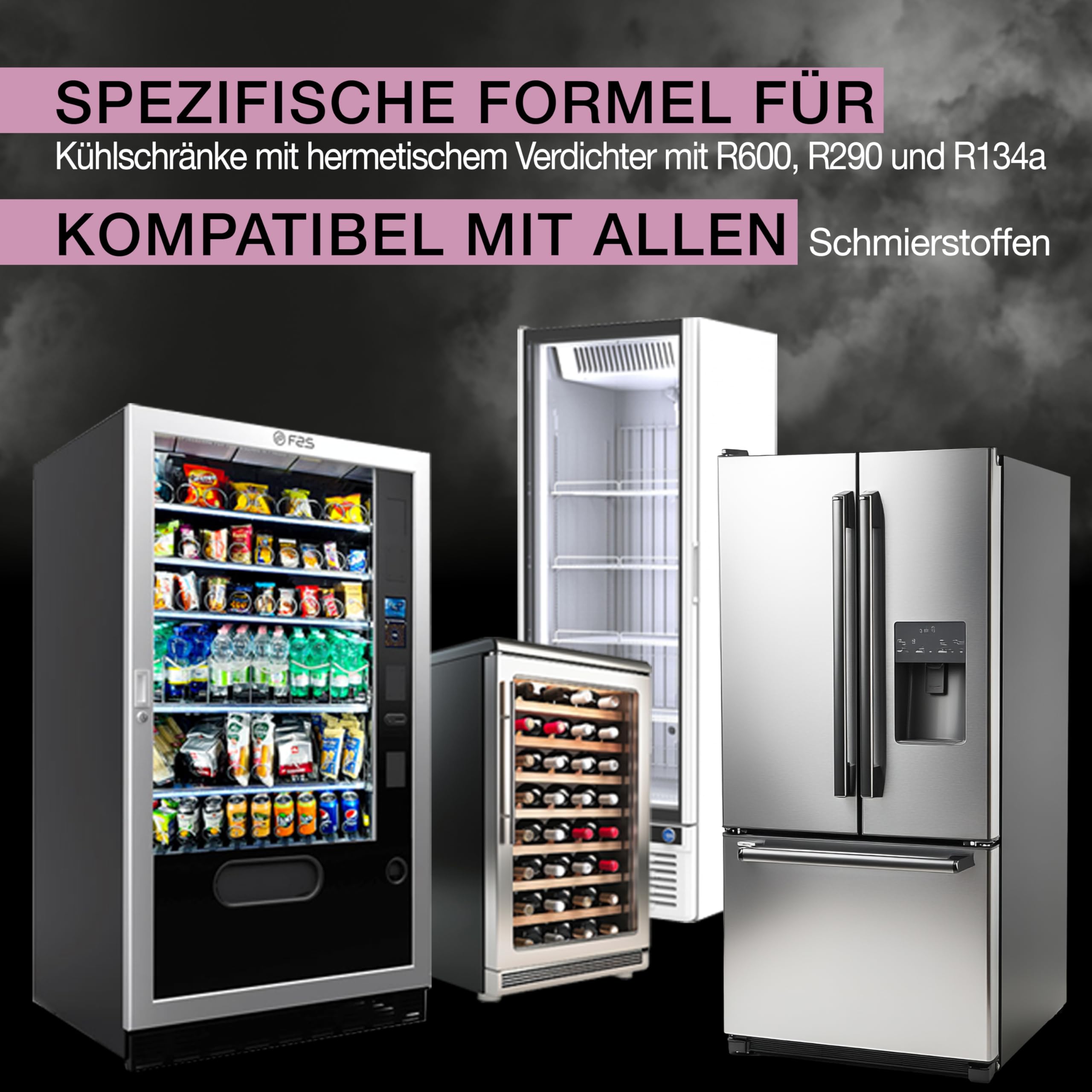 ERRECOM Extreme Ultra White 6 x 6 ml Turafalle für Kühlschränke mit luftdichtem Kompressor und R600 - R290 - R134a inkl. 1/4 SAE Adapter