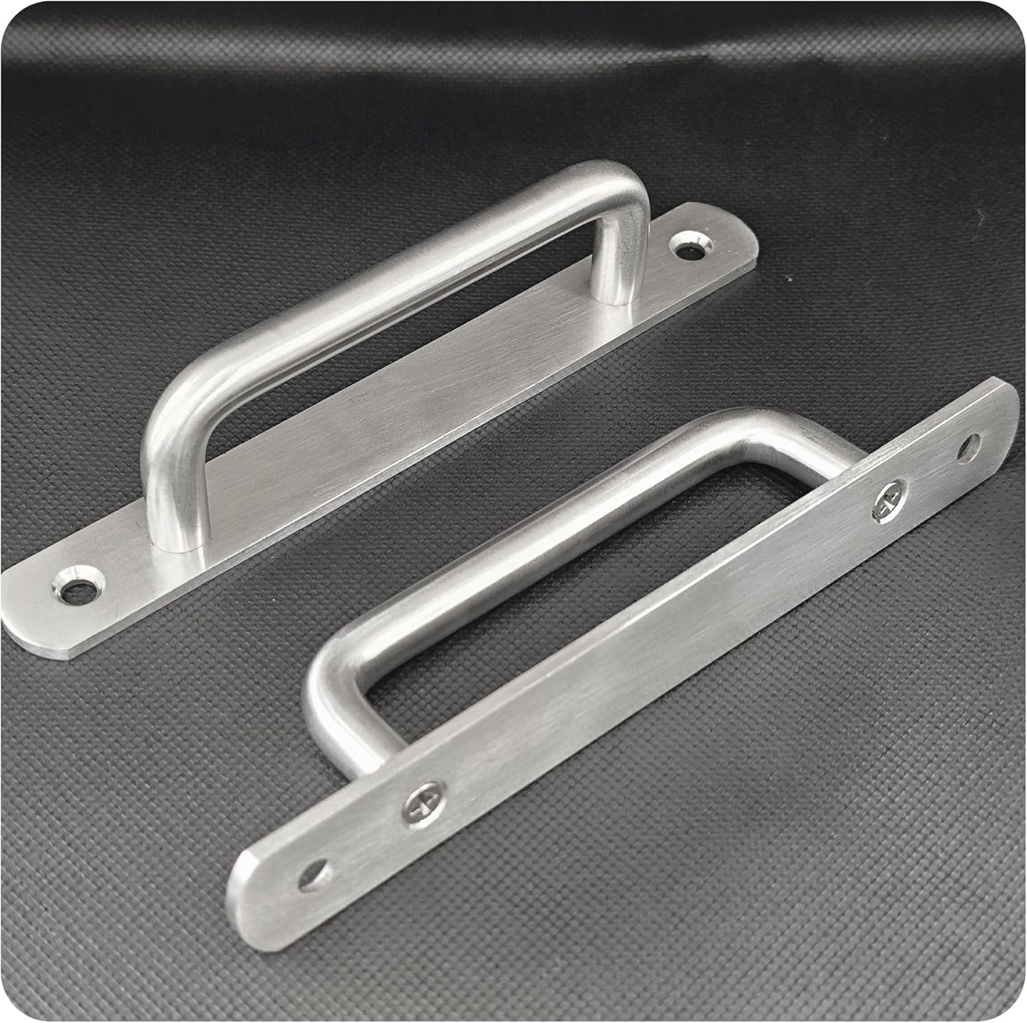 2PCS 6.3” Stainless Steel Barn Door Pulls, Brushed Silver Sliding Door Handles for Cupboard Cabinet Wardrobe Drawer Shed
