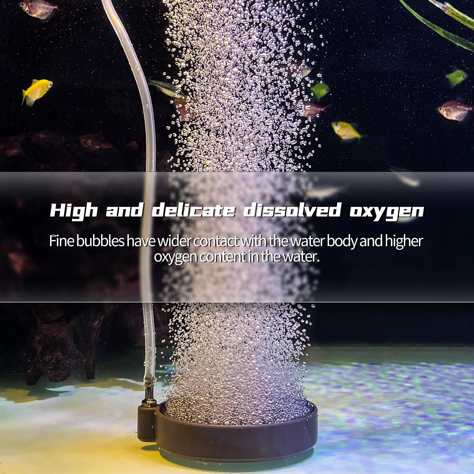 UPETTOOLS Nano Air Stone Set For Aquariums - 3.2 Inch, High Oxygen Diffusion, No Pump Included