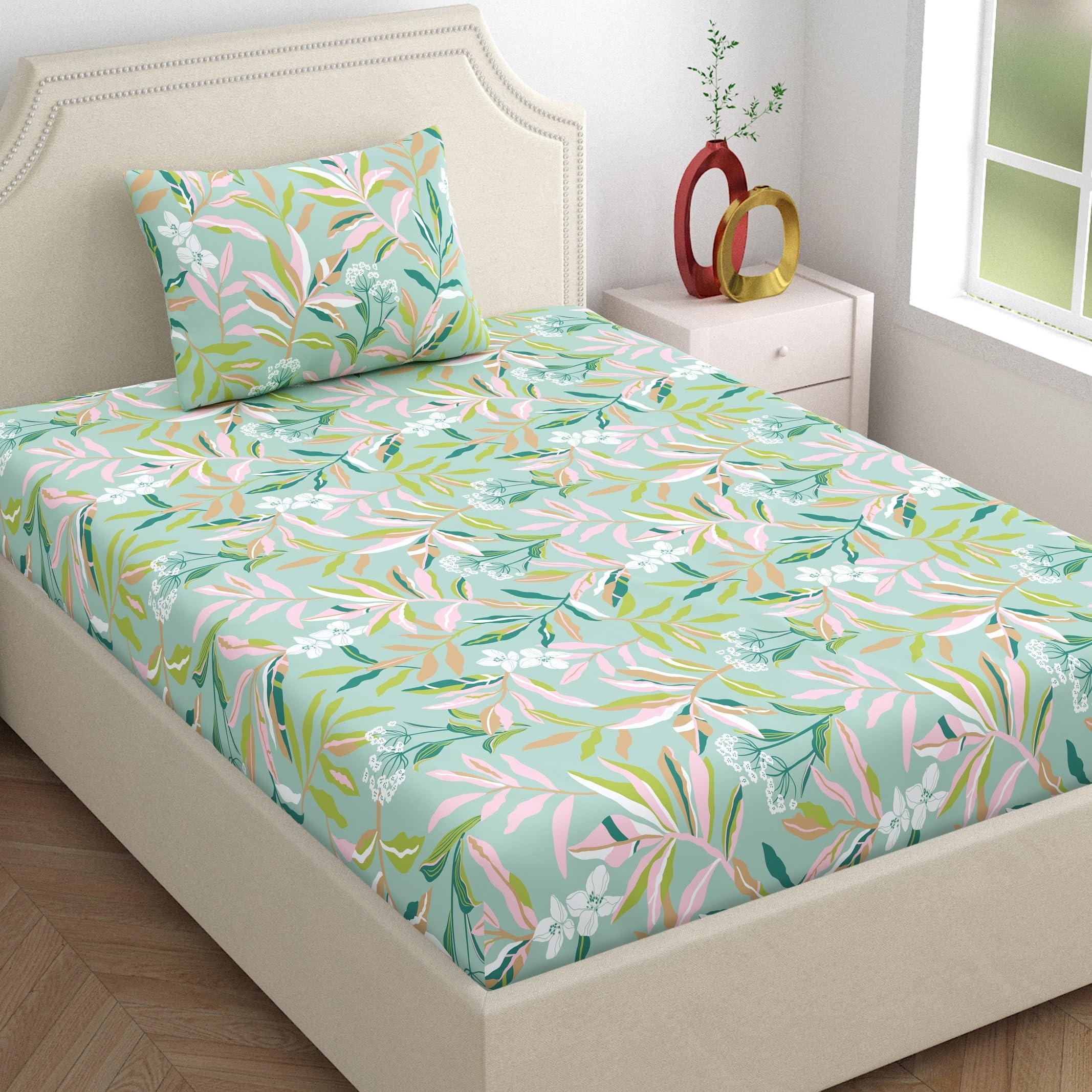 Home Ecstasy 100% Cotton Single Bedsheet Set -8
