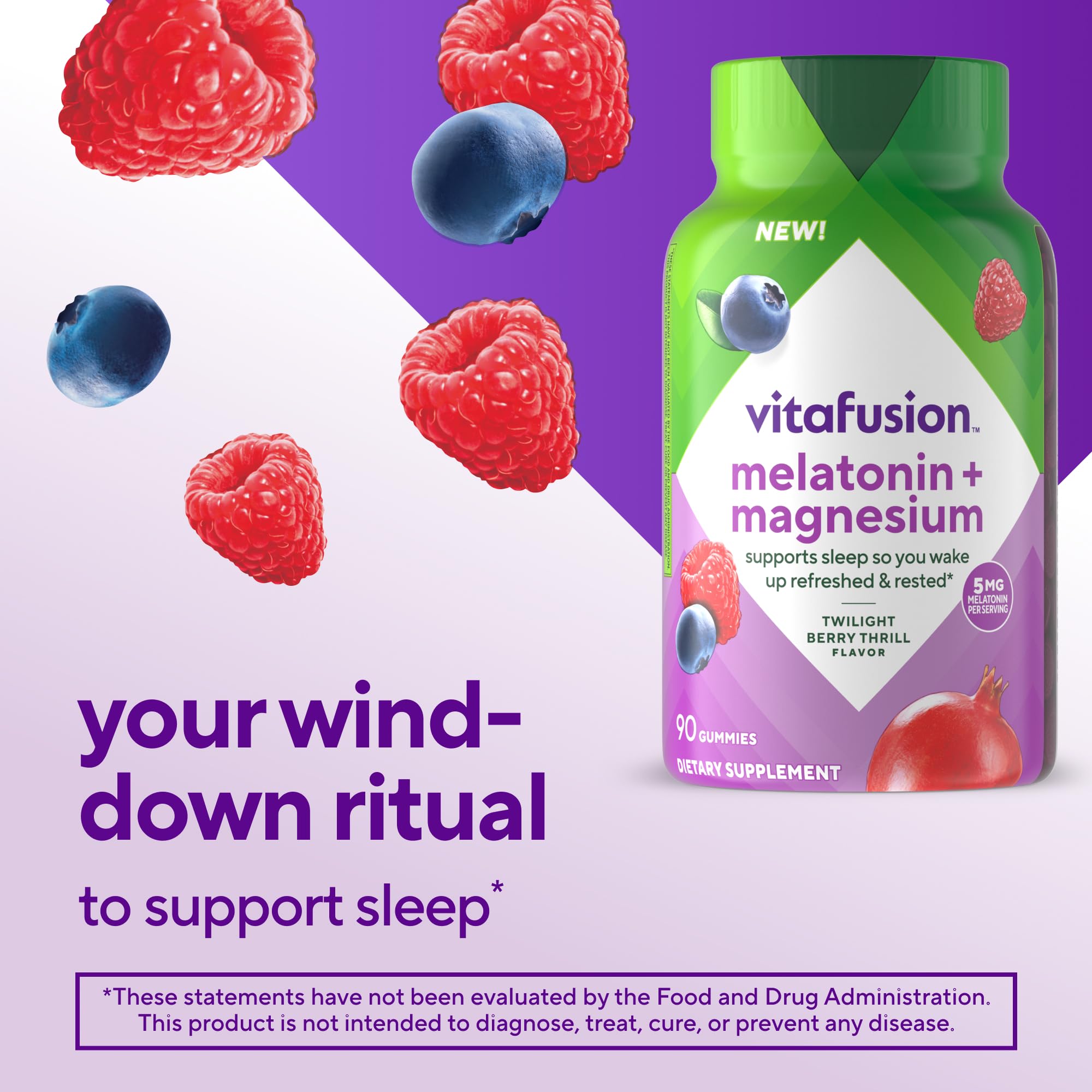 Vitafusion Melatonin and Magnesium Gummies | 5mg Melatonin Per 2 Gummies — Amazon image 3